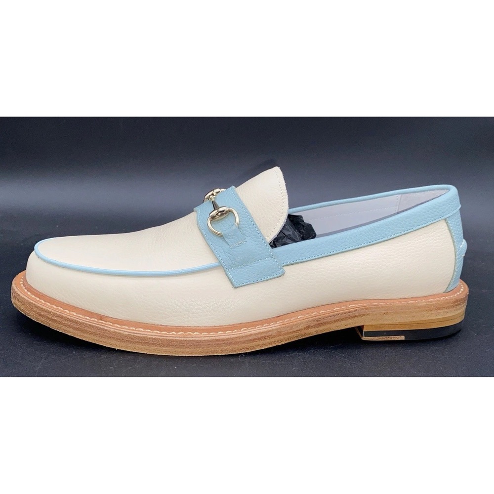 Boardwalk White Sands Leather Horse-Bit Loafers Men's 11 - Picture 13 of 16